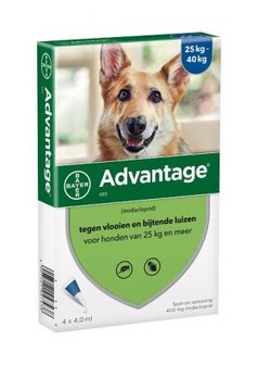 Advantage Hond 400 (vanaf 25kg) 4 x 4,0 ml