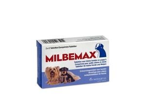 MILBEMAX Kleine Hond en Pup 2,5/25mg 2x2 tabletten (0,5-10kg)