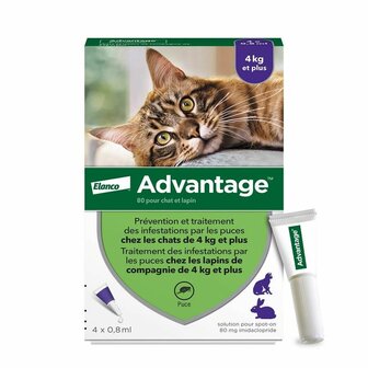 Advantage Kat 80 (4 - 8kg) 4 x 0,8 ml