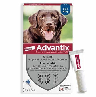 Advantix 400/2000 Hond (25 tot 40kg) 6 x 4,0 ml