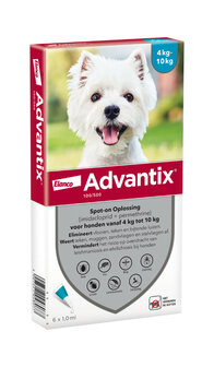 Advantix 100/500 Dog (4 - 10kg) 4 x 1,0 ml