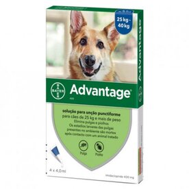 Advantage Hond 400 (vanaf 25kg) 4 x 4,0 ml