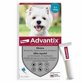 Advantix 100/500 Hond (4 tot 10kg) 6 x 1,0 ml